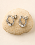 Leaf Vein Eye Stud Earrings
